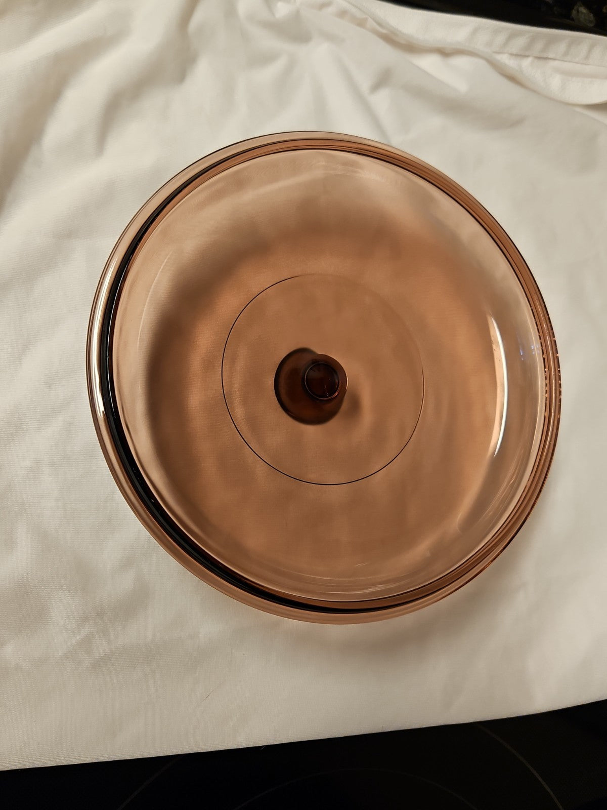 Vintage Corning Ware Visions Cranberry V-1.5-C Pyrex Glass Replacement Lid 8"