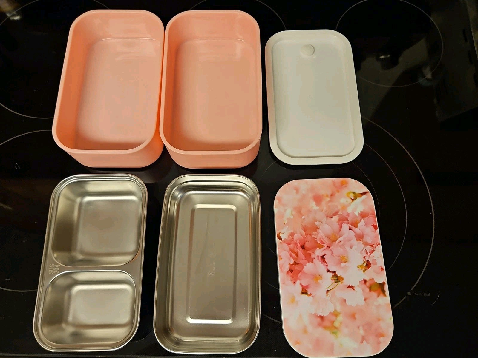 Sakura Cherry Blossoms Stainless Steel Double-Layer Bento Box Lunch Box