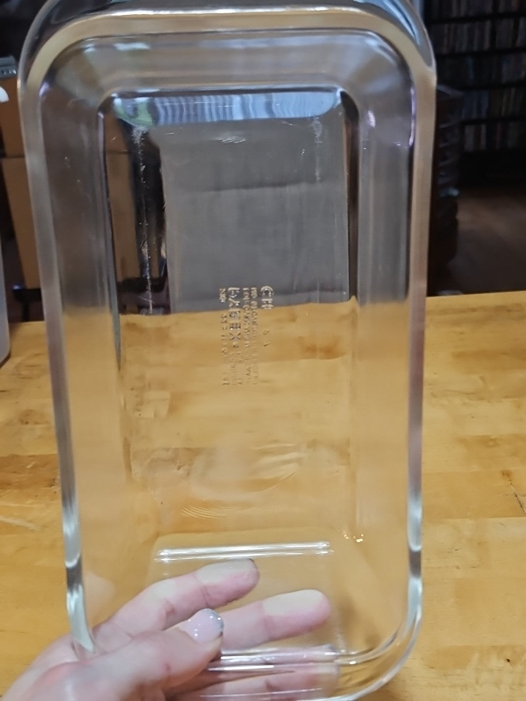 Vintage Pyrex Clear Glass 1.5 QT Casserole Dish Bread Loaf Pan #213 8.5x4.5x2.5
