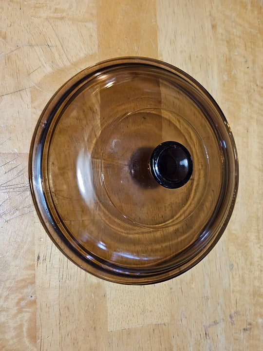 Vintage Pyrex Replacement Lid Pyrex Vision V1.5C Brown EUC