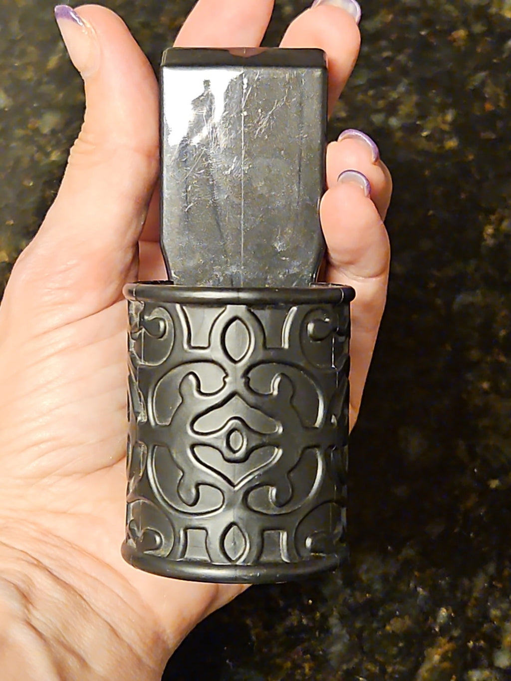 Bath & Body Works Matte Black Vintage Scroll Design Wallflowers Plug In