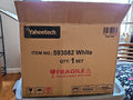 NIB Yaheetech White Faux Leather Office Desk Swivel Chair 16" - 22" Adj Height