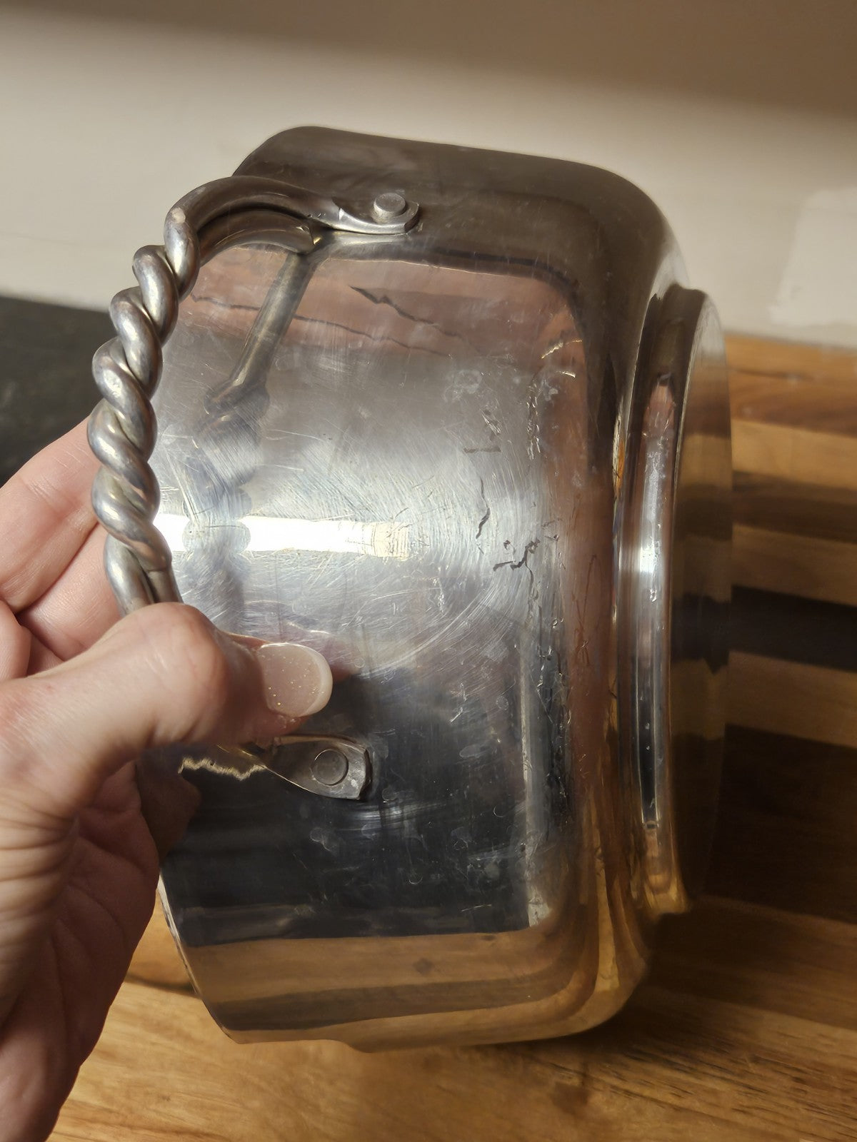 Vintage Buenilum Aluminum Casserole Serving Dish Holder Replacement Base Only