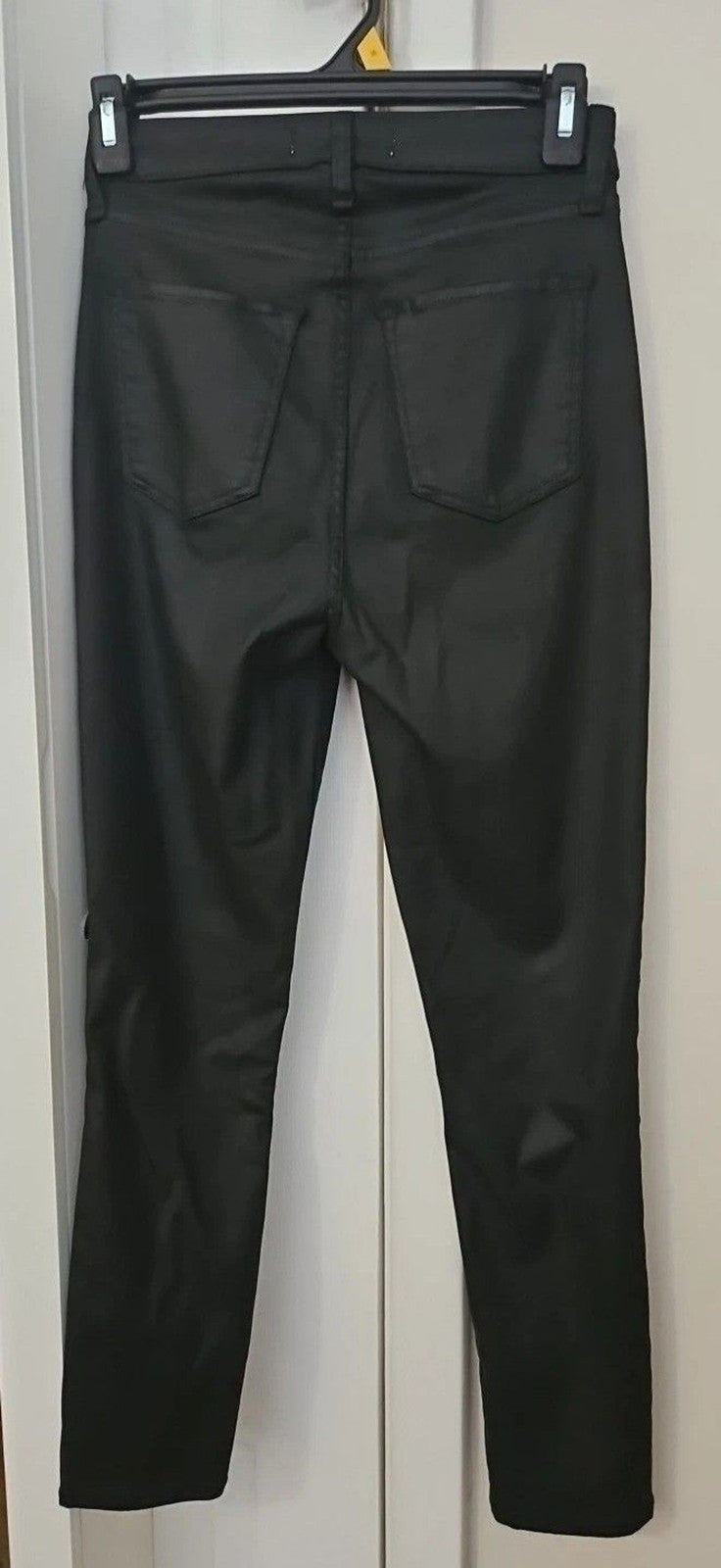 Abercrombie & Fitch High Rise Super Skinny Ankle Black Coated Jeans Size 2