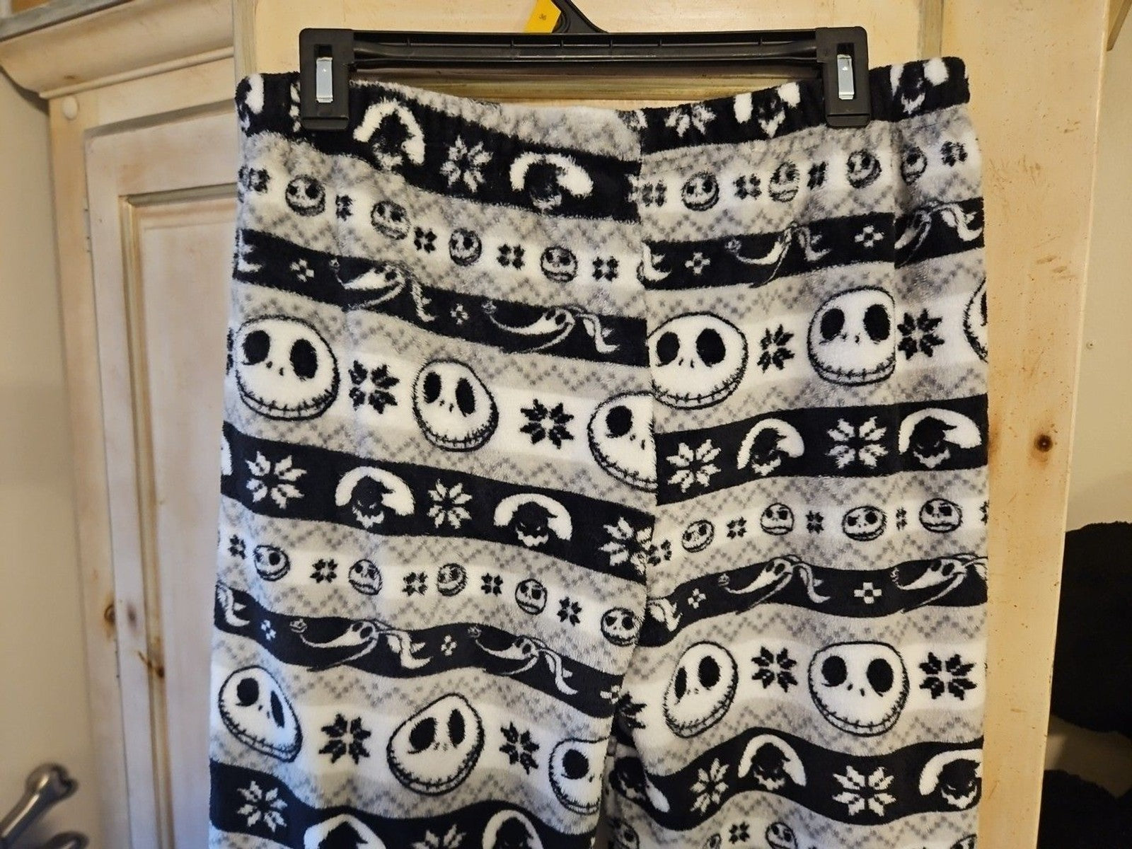 Nightmare Before Christmas Jack Skellington Striped Fleece Pajama Pants Wm Lg