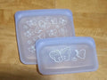 Set Of 2 Stasher Frosted Butterfly Bags Reusable Silicone Storage BPA-Free