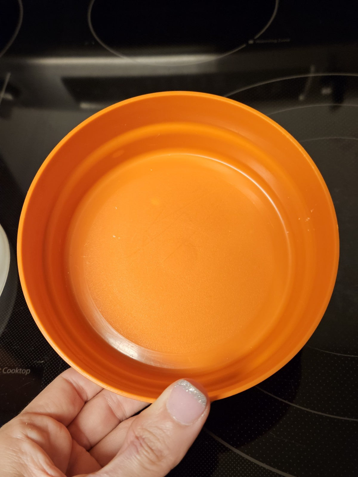 Vintage Tupperware Seal N Serve Storage Container Sheer Lid 238 Orange Bowl 1356
