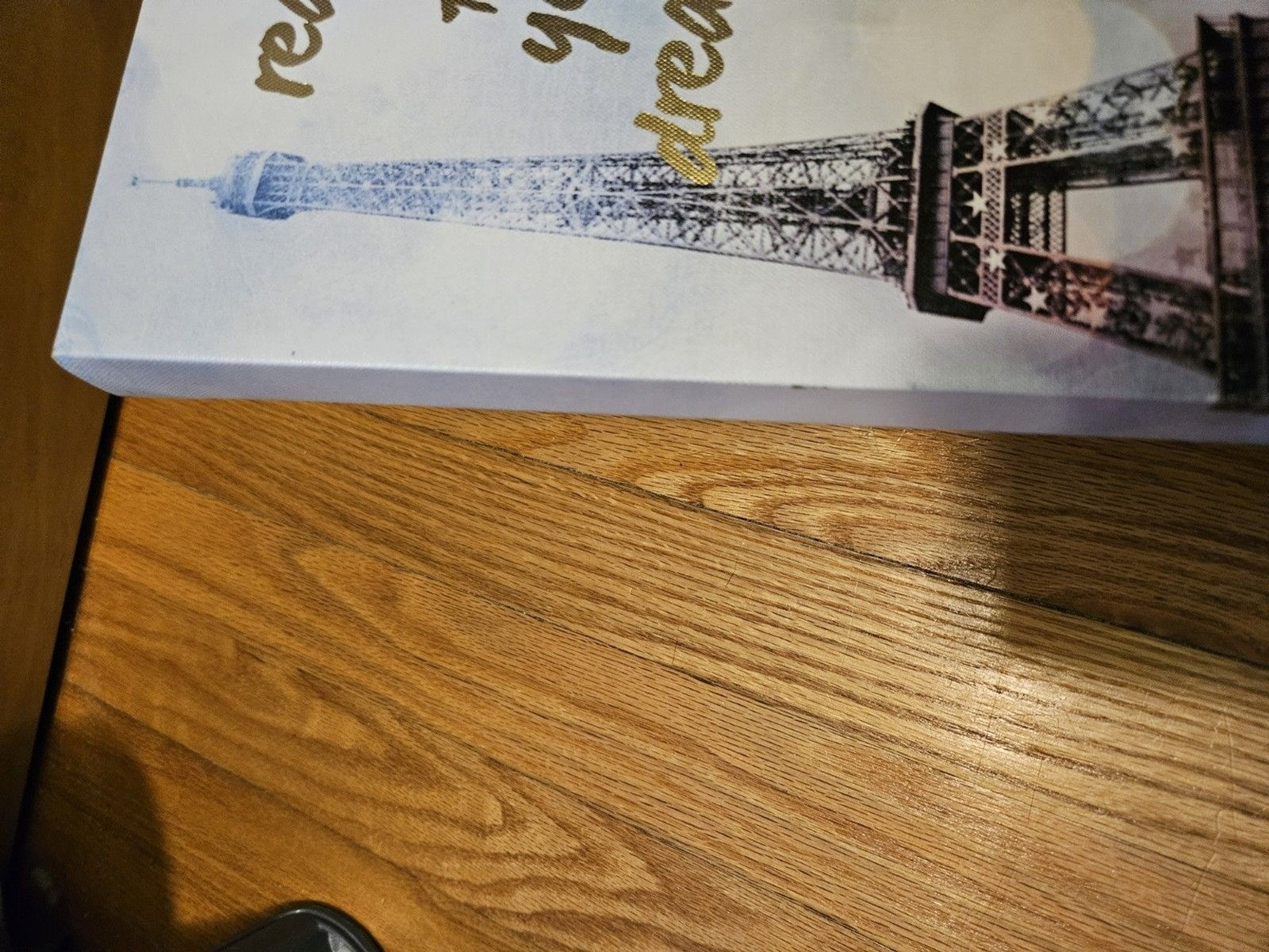 Eiffel Tower Paris France Skyline Inspirational Canvas Print  14" X 5.5"