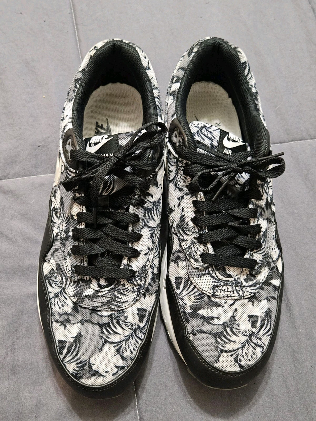2014 Nike Air Max 1 GPX Black Floral Mens Size 10.5 684174-001