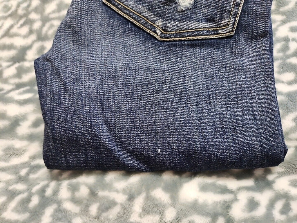 American Eagle Stretch Jeggings Size 2 Distressed Jeans Patch Detail