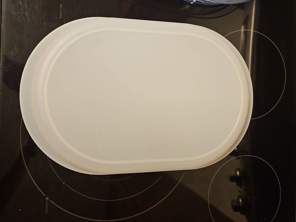 Vintage Tupperware Preludio Blue Acrylic Divided Serving Tray with Lid 2015A-1