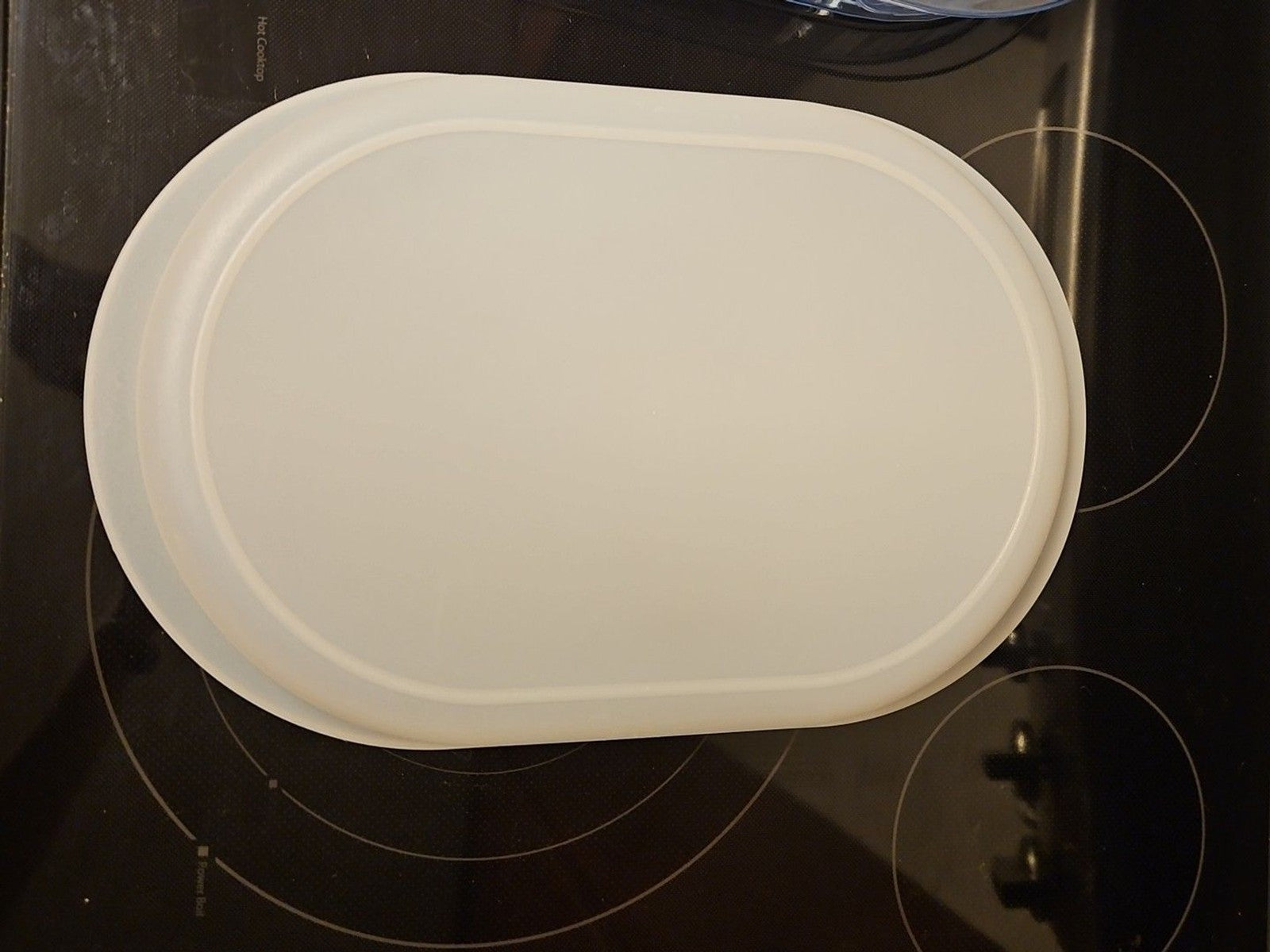 Vintage Tupperware Preludio Blue Acrylic Divided Serving Tray with Lid 2015A-1