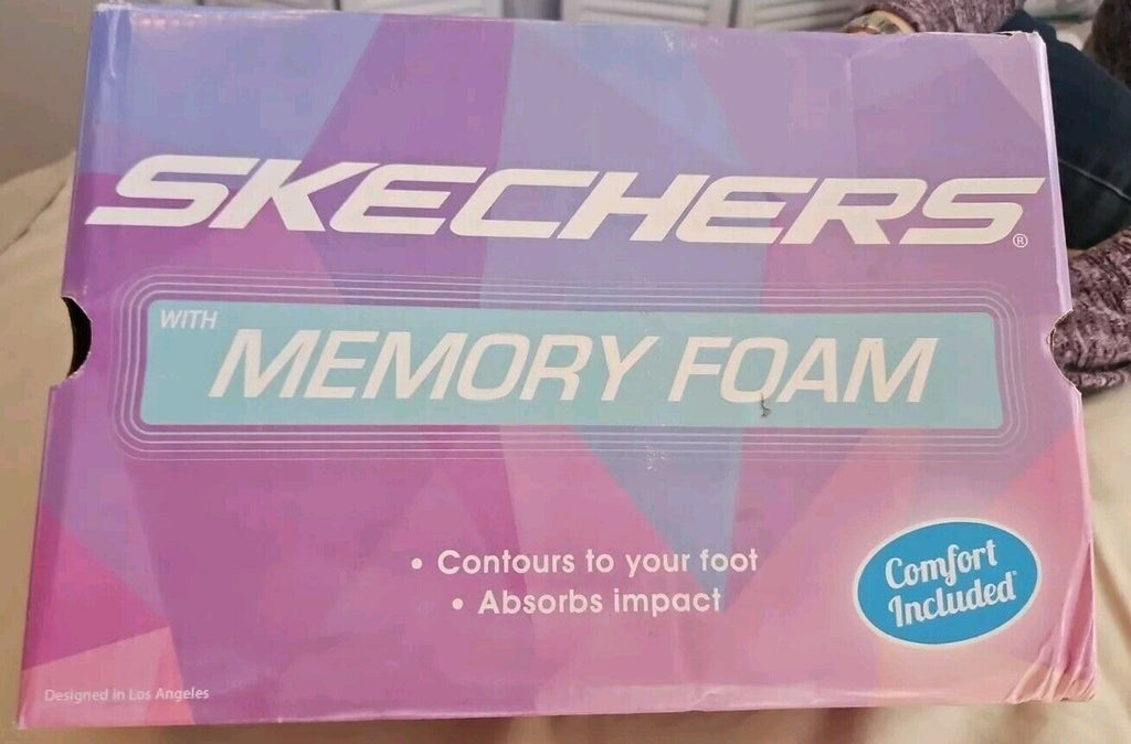 New Skechers Vapor Foam Lite Spark Sneakers Women's 7.5 White Multi Slip-on
