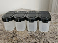 Set of 4 Tupperware Small Spice Shakers With White Lids EUC