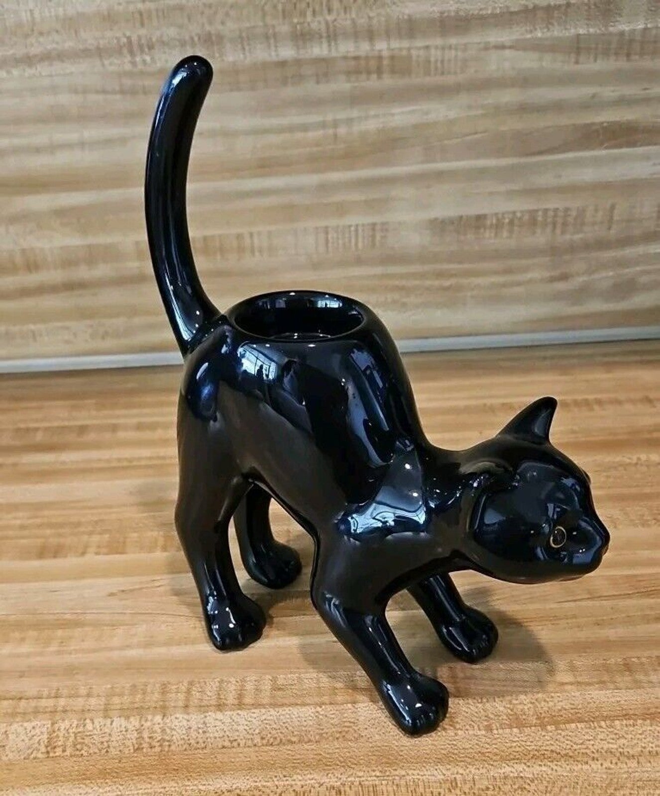 PARTYLITE Black Cat Ceramic Tealight Candle Holder Display Use Only