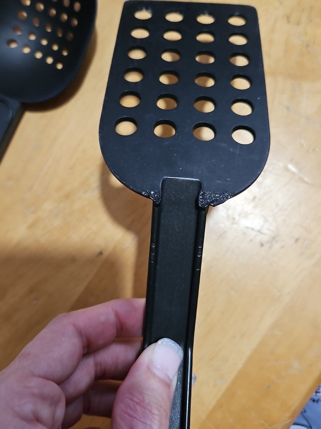 Set Of 4 Vintage T-Fal Black Nylon Kitchen Tools Flipper, Masher, Spoon, Spatula