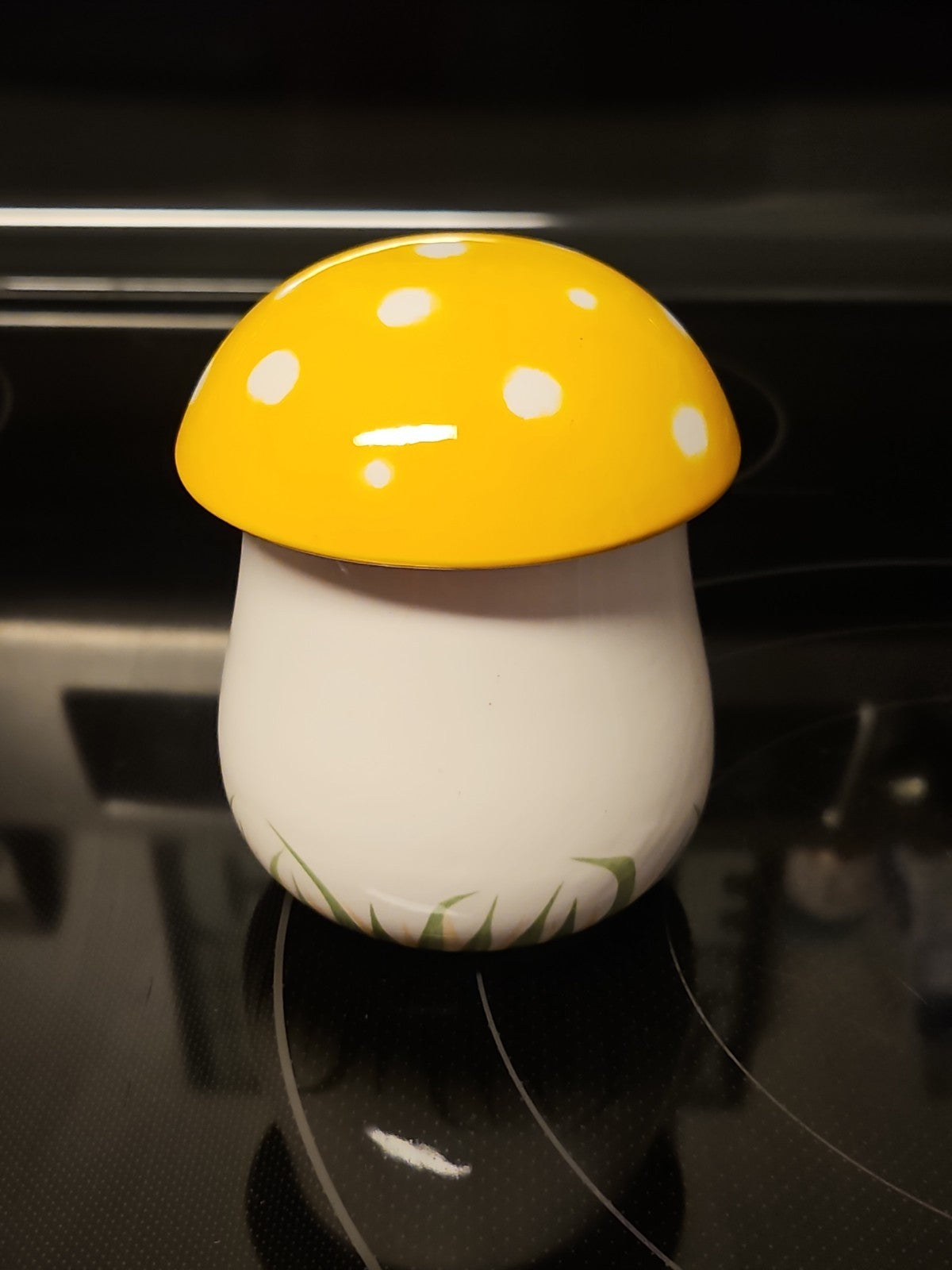Vintage MCM Pride Creations Ceramic Mushroom Candle Holder 4" X 3" EUC W Sticker