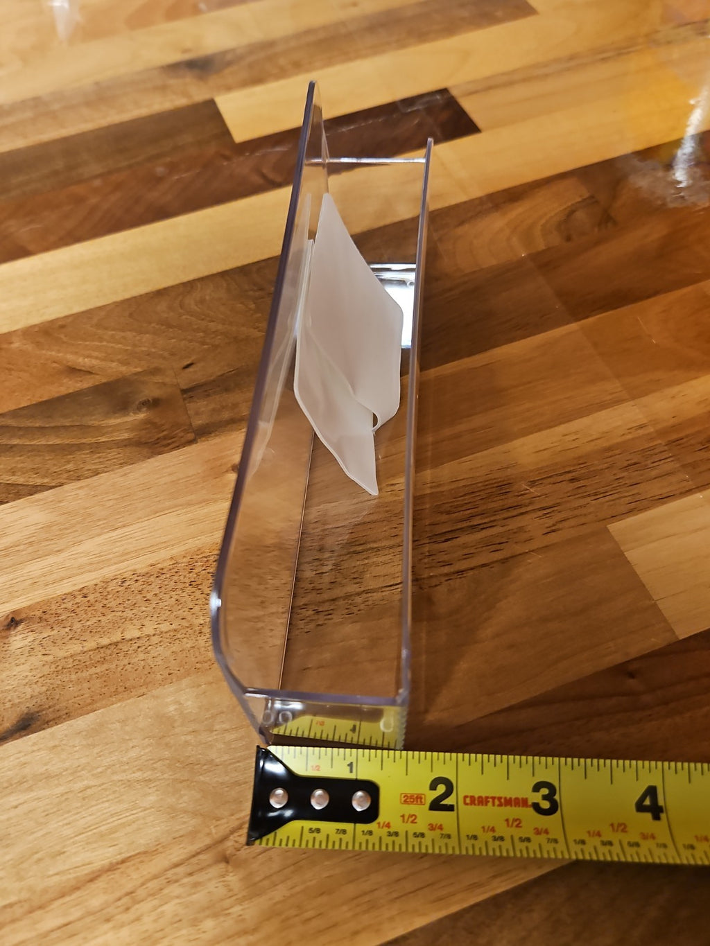 Lot Of 6 Clear Acrylic Adhesive Wall Mounted Organizer Bins Cabinet Storage NIB