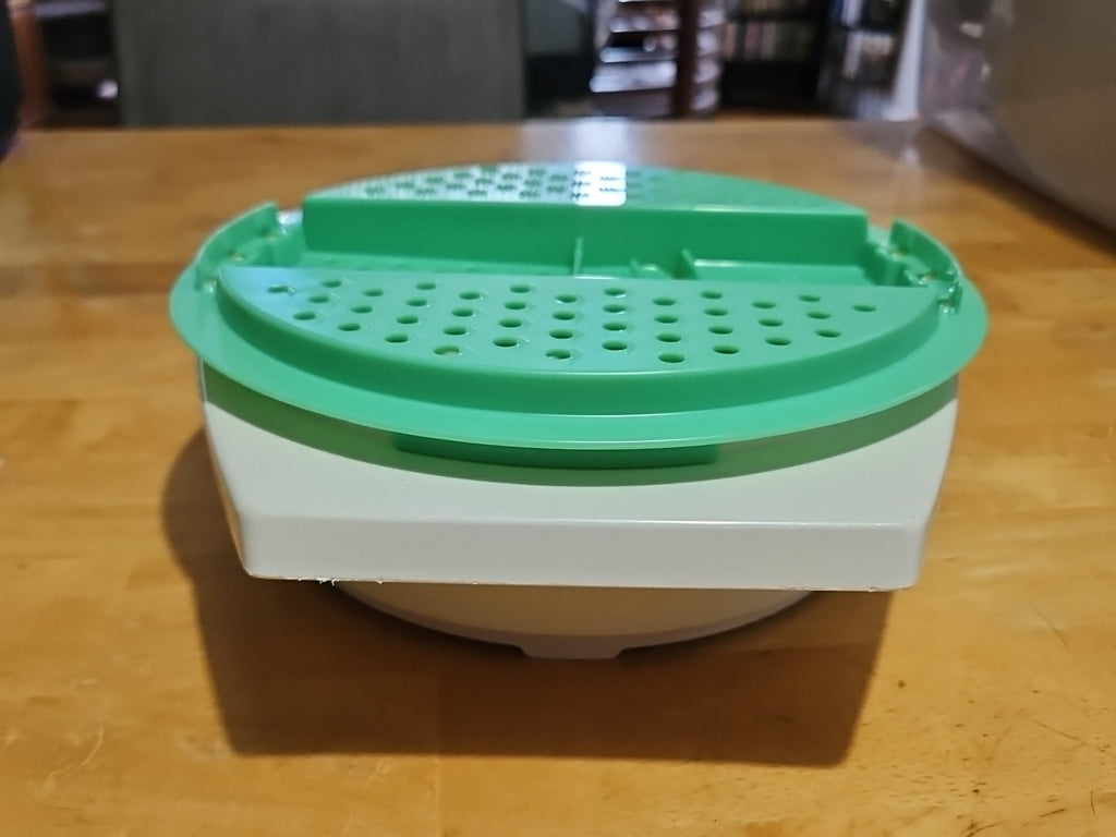 Vintage Tupperware Jadeite Green Cheese Grater W/ Almond Bowl 2 Pc Set - No Lid