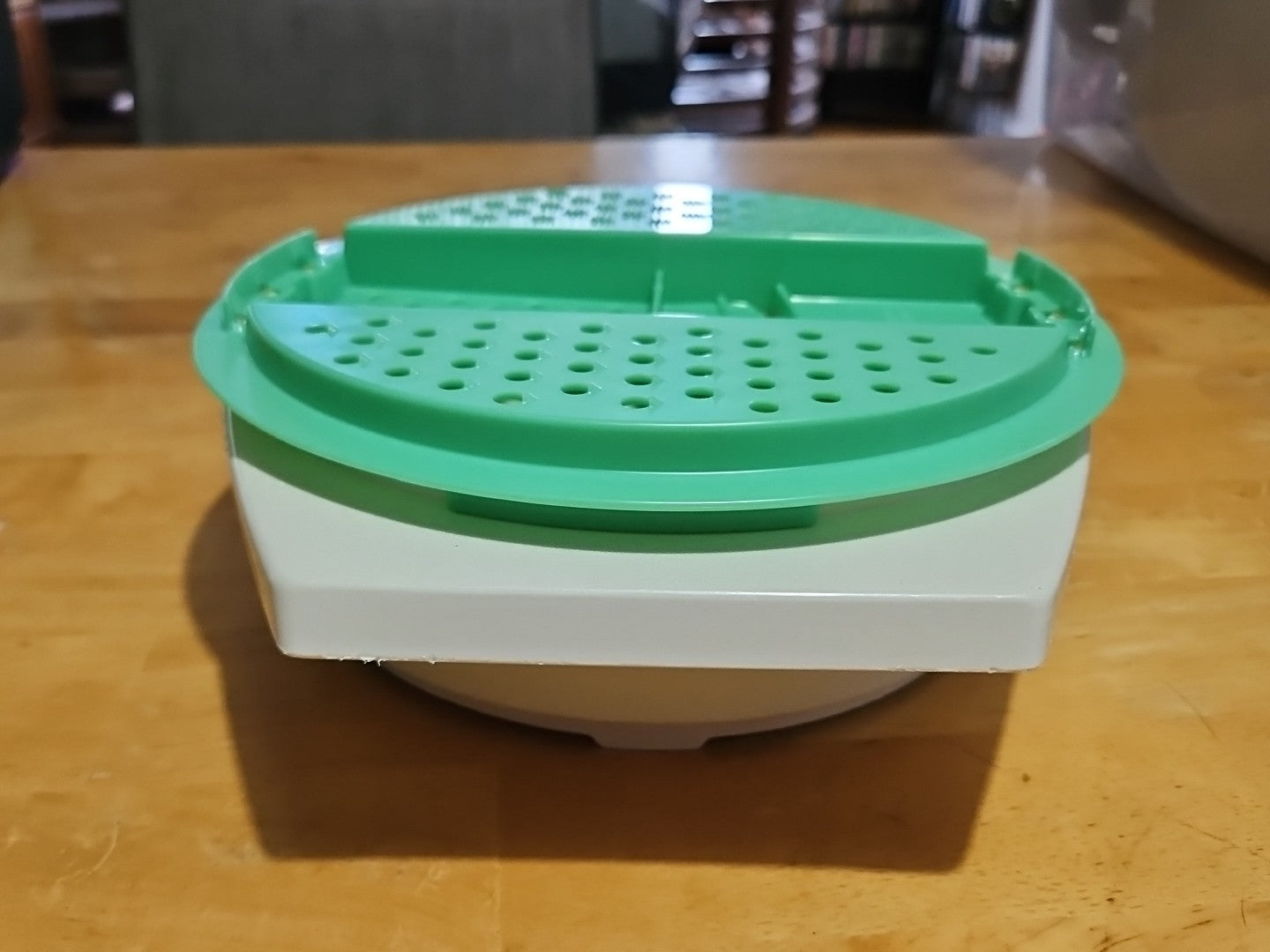Vintage Tupperware Jadeite Green Cheese Grater W/ Almond Bowl 2 Pc Set - No Lid