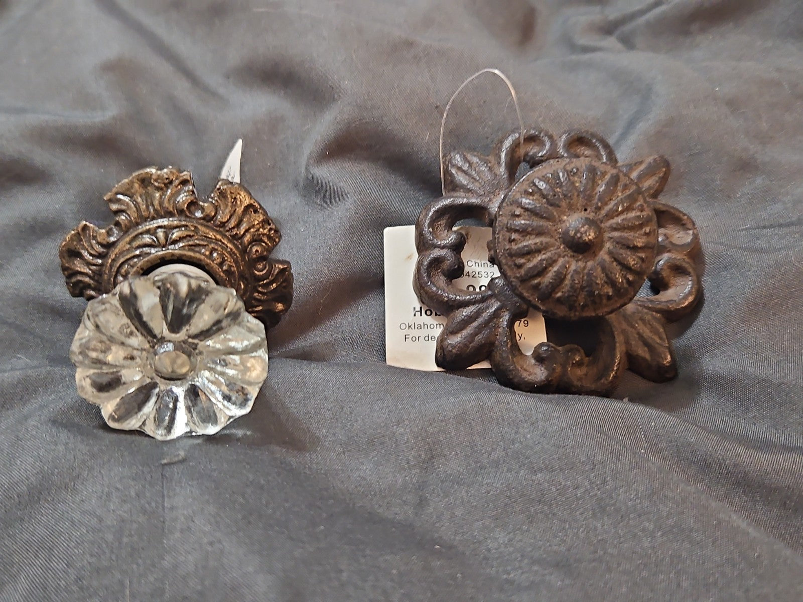 Pair Of 2 NWT Hobby Lobby Faux Vintage Drawer Pull Cabinet Knobs Faux Iron