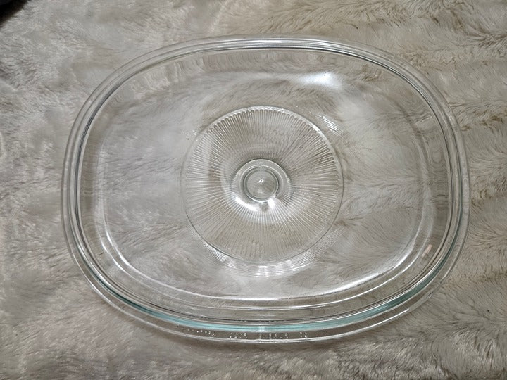 Vintage Pyrex Replacement Lid Pyrex F12C Aqua tint 9.75" x 7.5" EUC