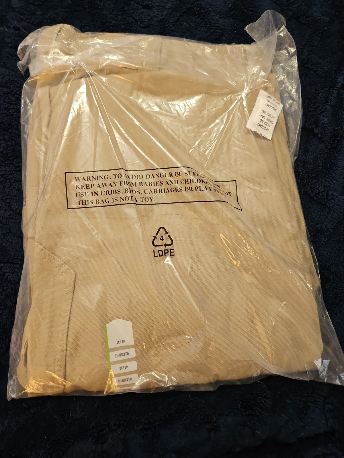 NWT Duluth Trading Co Mens Fire Hose Relaxed Fit Cargo Work Pants 46×30 Khaki