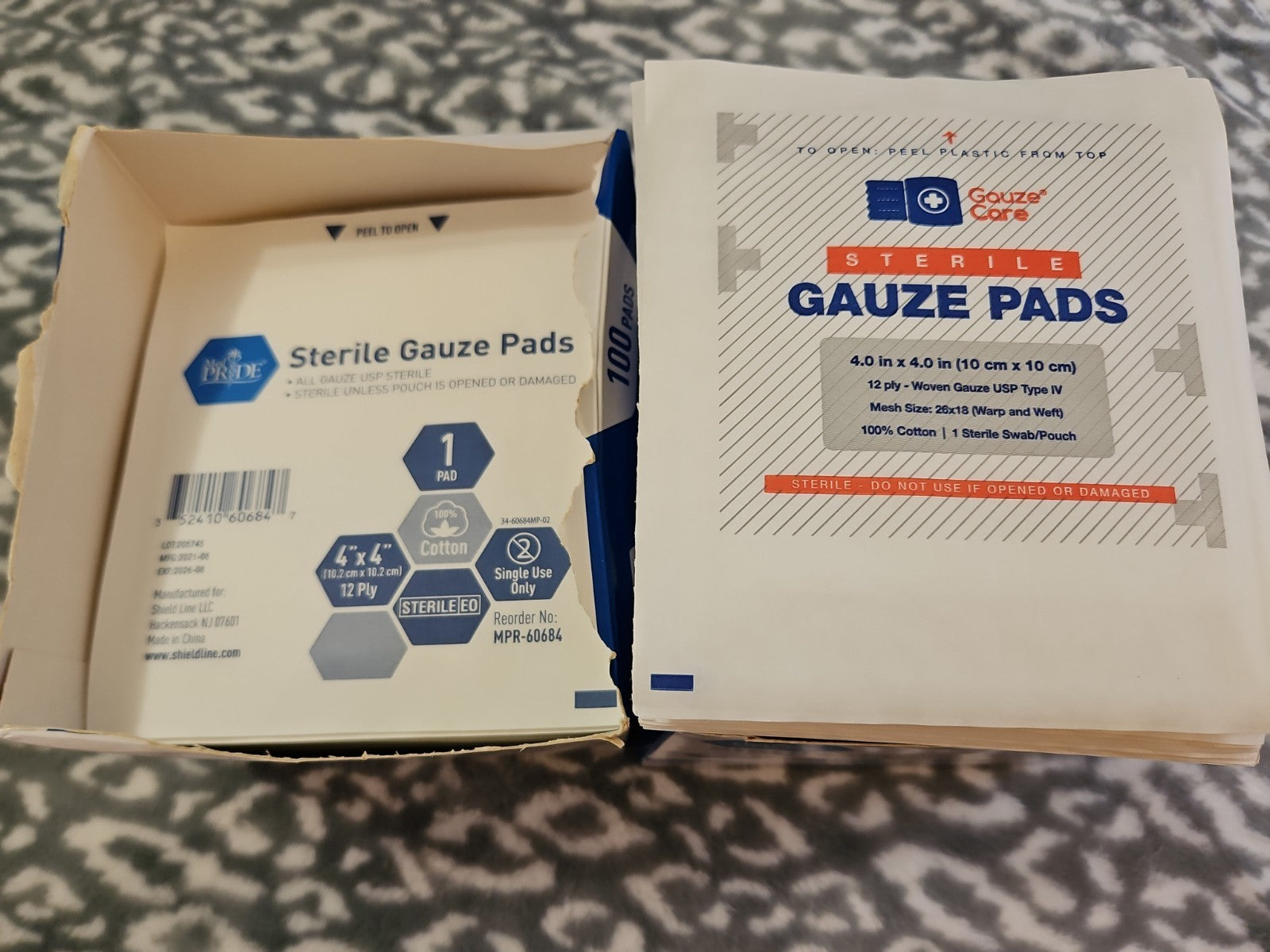 Medpride & Gauze Care 4’’ x 4’’ Sterile Gauze Pads for Wound Dressing 207 Pcs