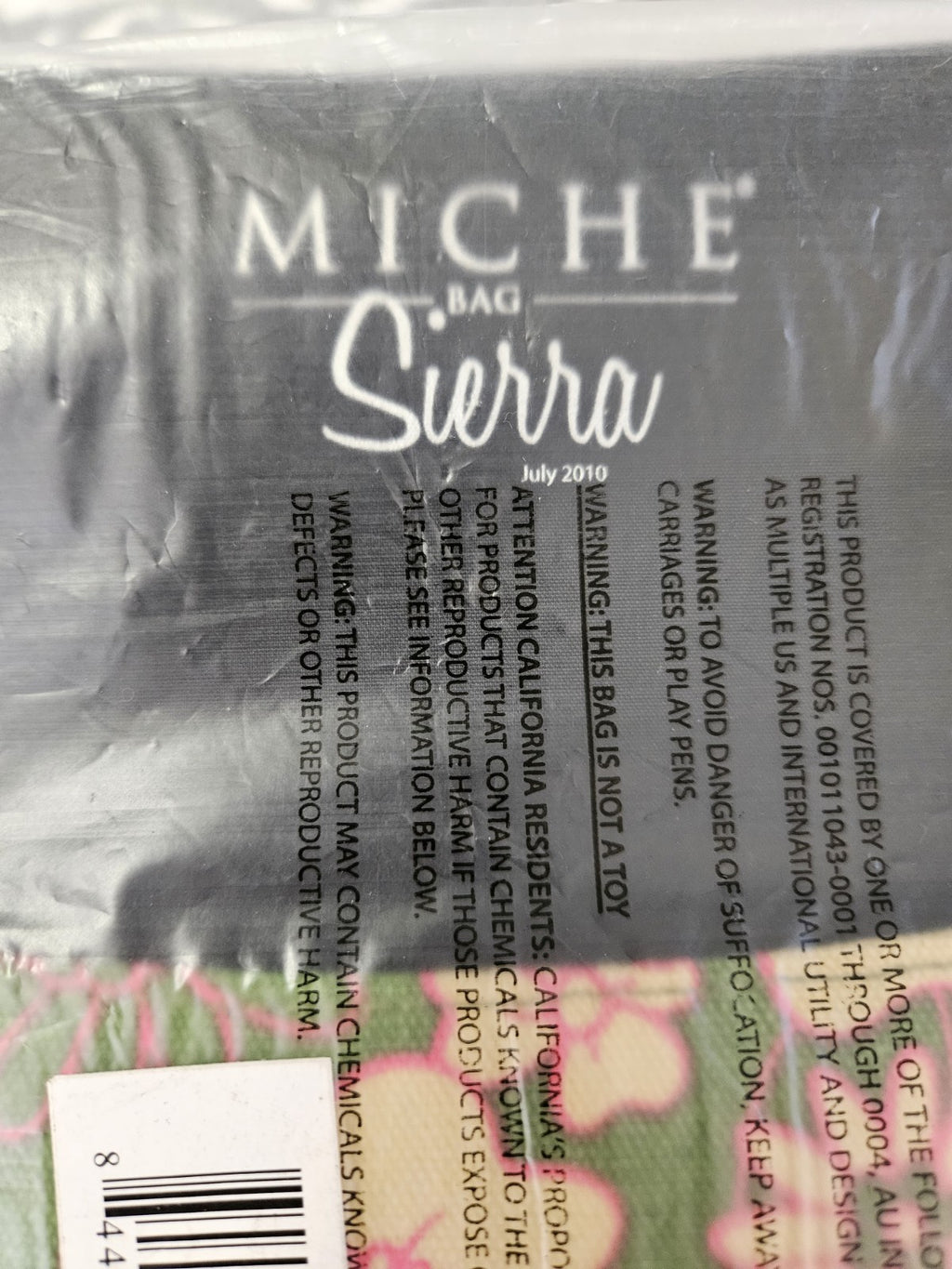New In Package Miche Sierra Petite Shell Green Floral Canvas