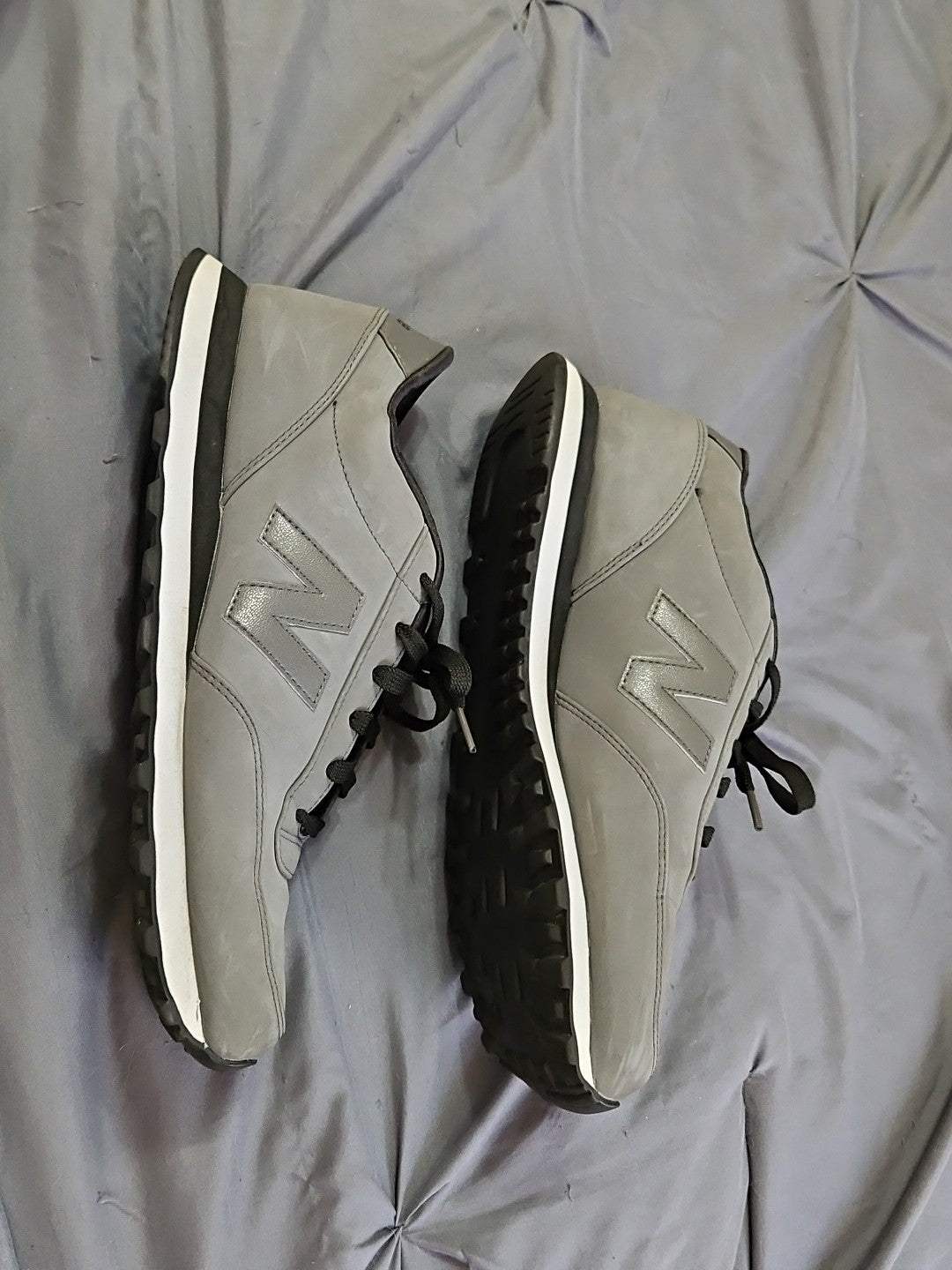 New Balance 501 Retro Sneakers ￼ML501HRN Grey On Grey Trackster Ripple Sole 10.5