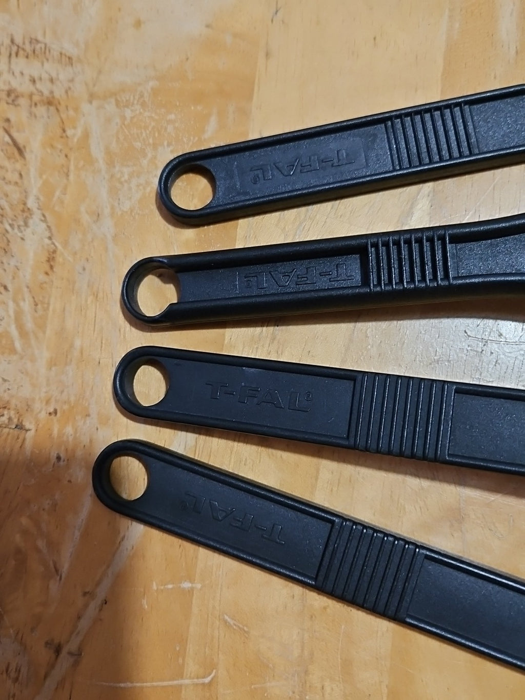 Set Of 4 Vintage T-Fal Black Nylon Kitchen Tools Flipper, Masher, Spoon, Spatula