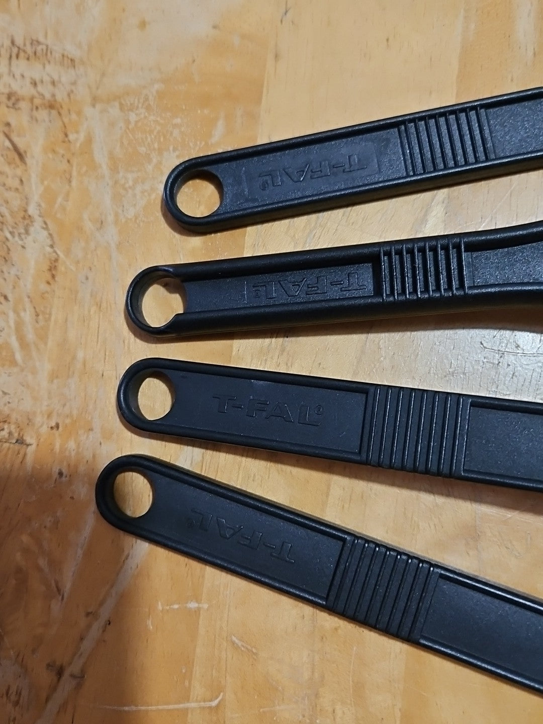 Set Of 4 Vintage T-Fal Black Nylon Kitchen Tools Flipper, Masher, Spoon, Spatula