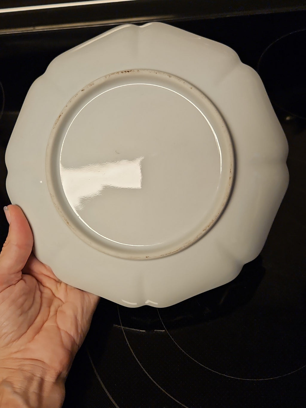 Vintage Fred Roberts San Francisco Octagon Orchid Plate Made In Japan
