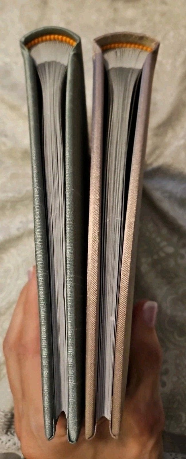 Recollections 2 Pk Freindship Photo Albums Hold 4"x6" Sz NWT Teal & Brown Fabric