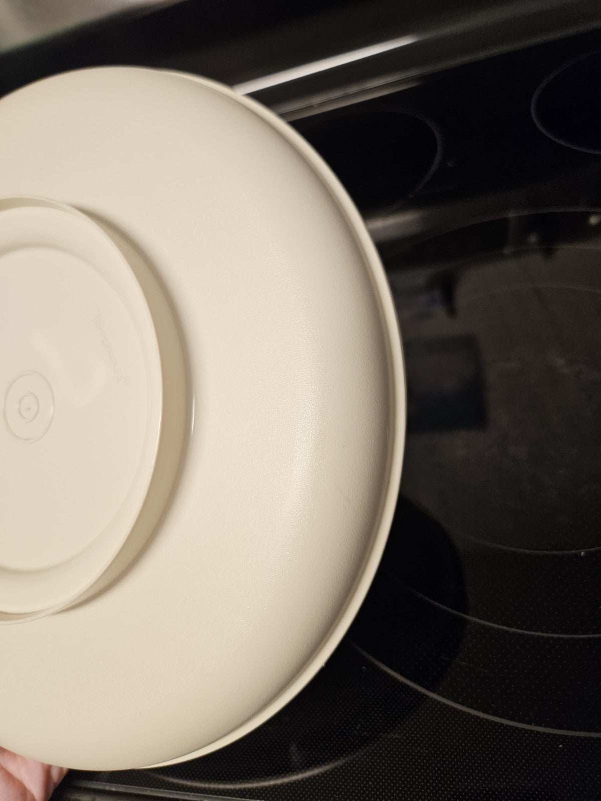 Vintage Tupperware Serve It All Replacement Plates #1531-4 & 1532-4 Almond