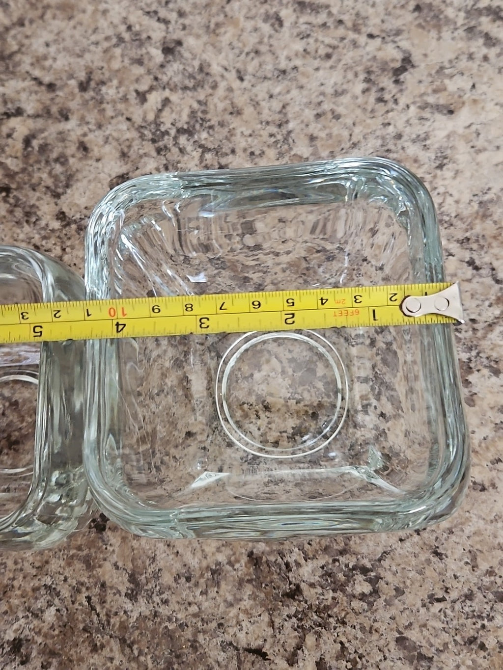 Set Of 3 Clear Glass Curved Tapered Square Candle Holders 3.75" & 4.5"