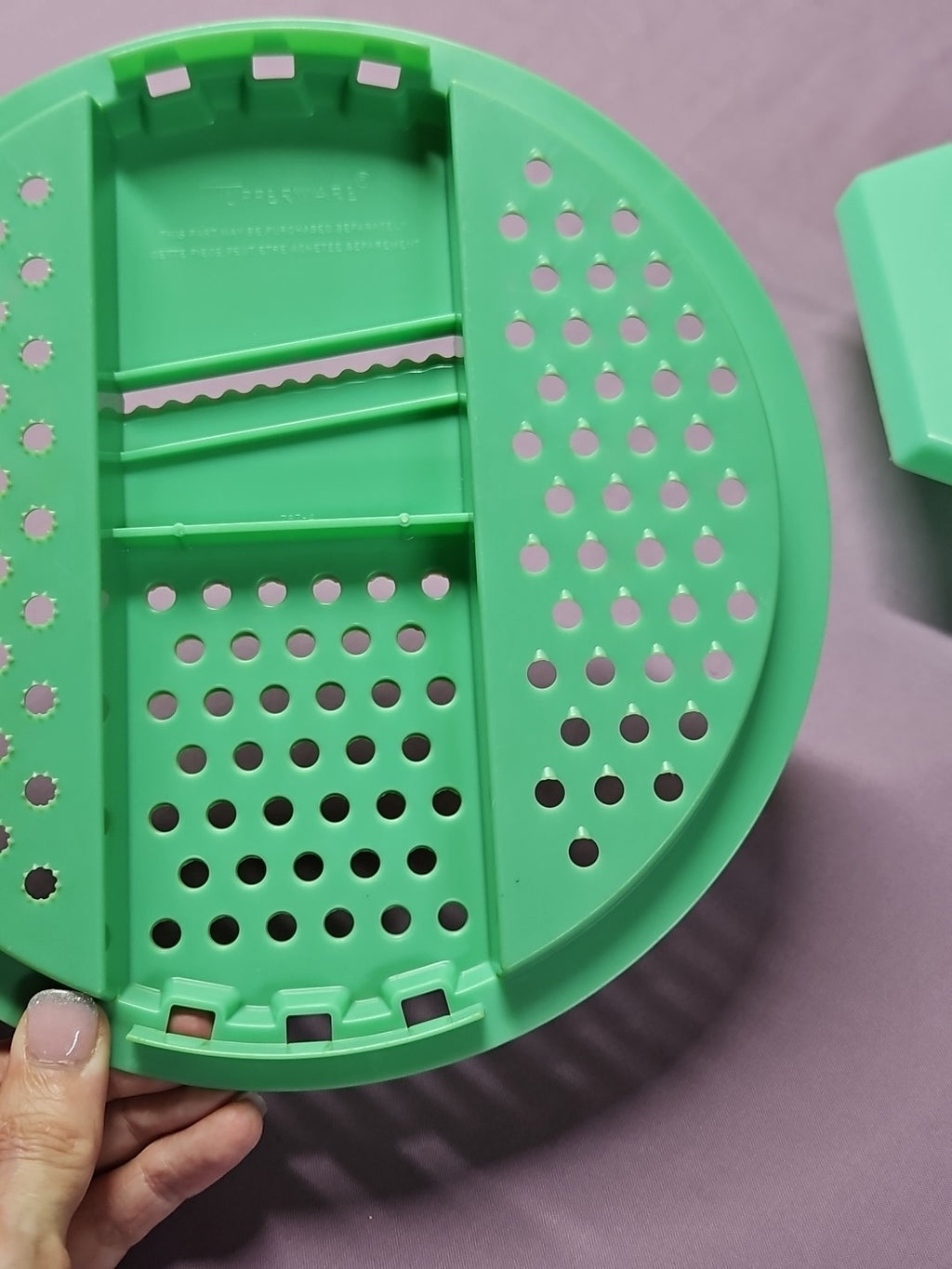 Vintage Tupperware Cheese Grater W/Bowl Jadeite Green 2 Pc Set - No Lid