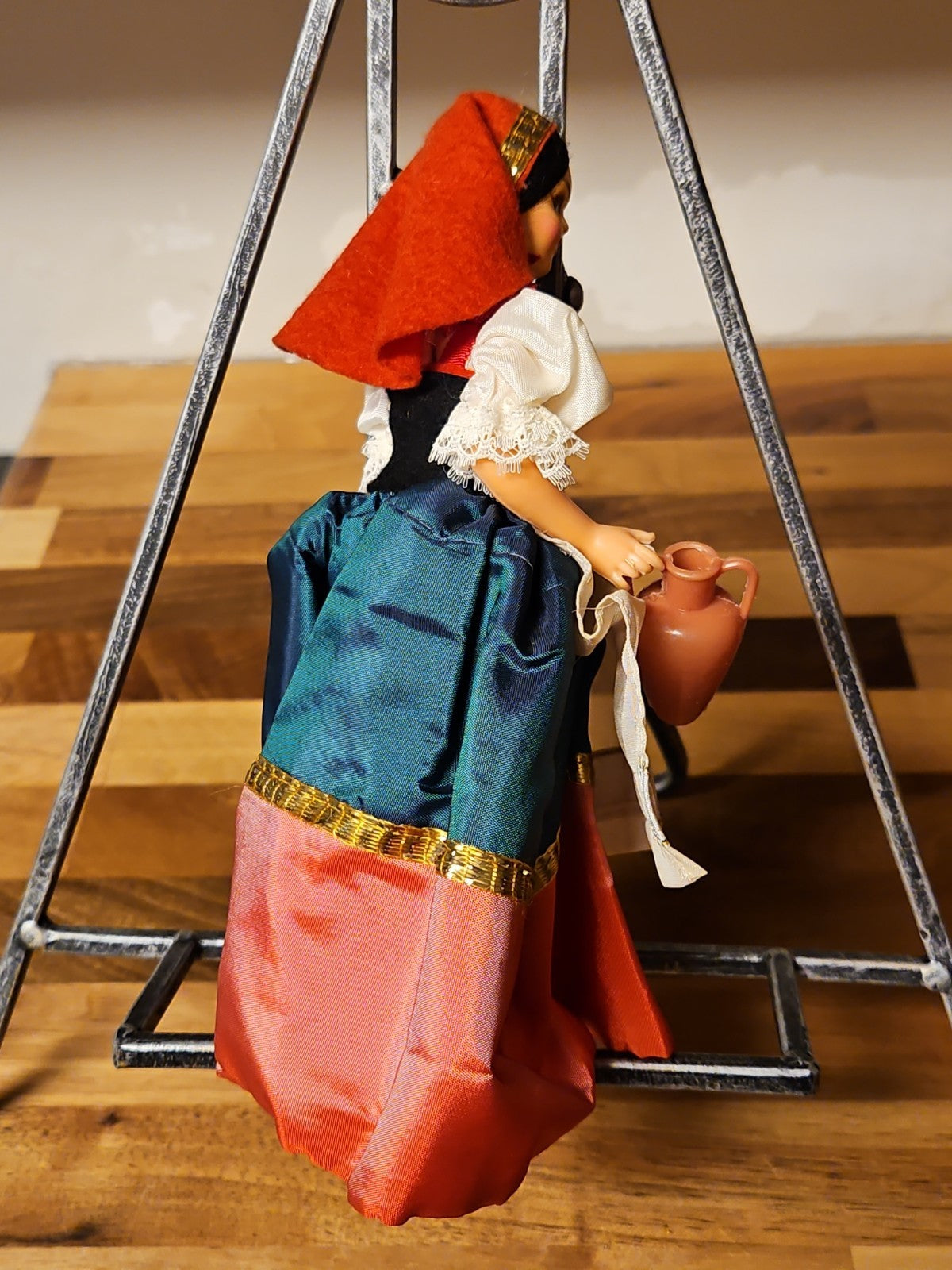 Vintage Italian Souvenir Doll 7.5" Rapallo Liguria Folk Costume W/ Tag 37