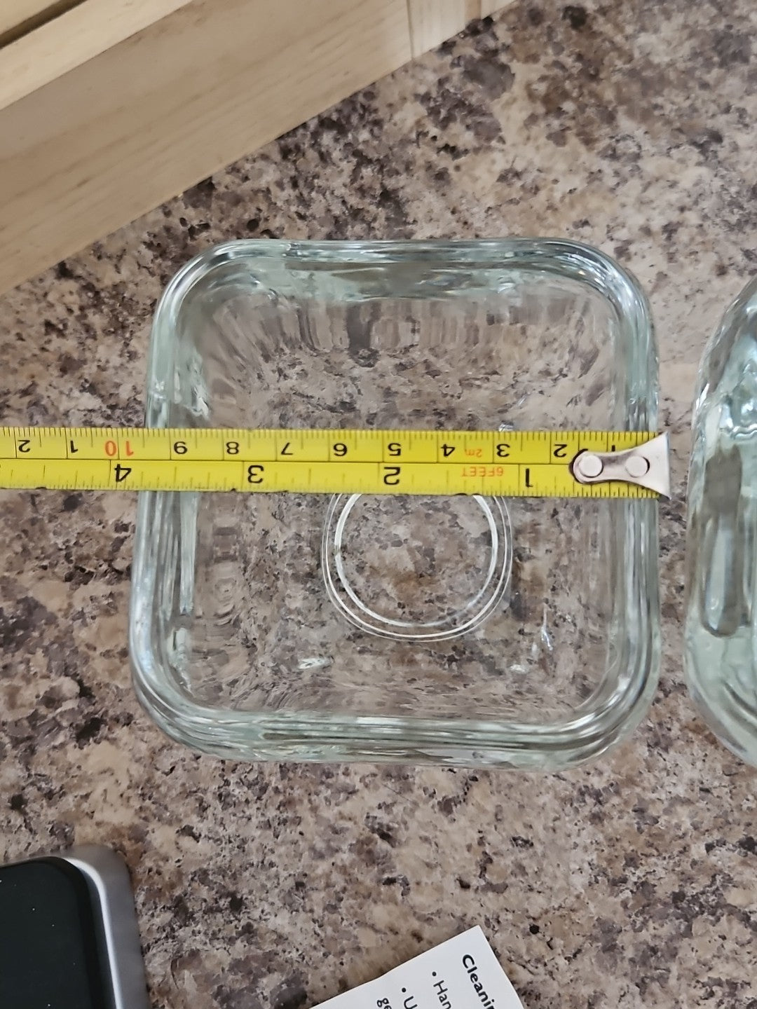 Set Of 3 Clear Glass Curved Tapered Square Candle Holders 3.75" & 4.5"