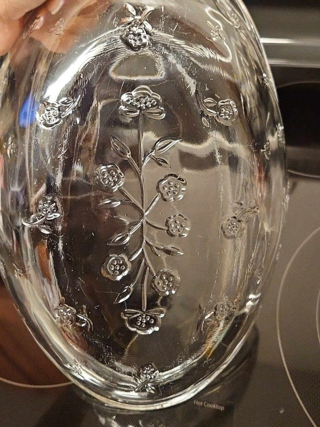 Vintage 90s Anchor Hocking Savannah Floral Glass 2 Qt Casserole Dish W Lid