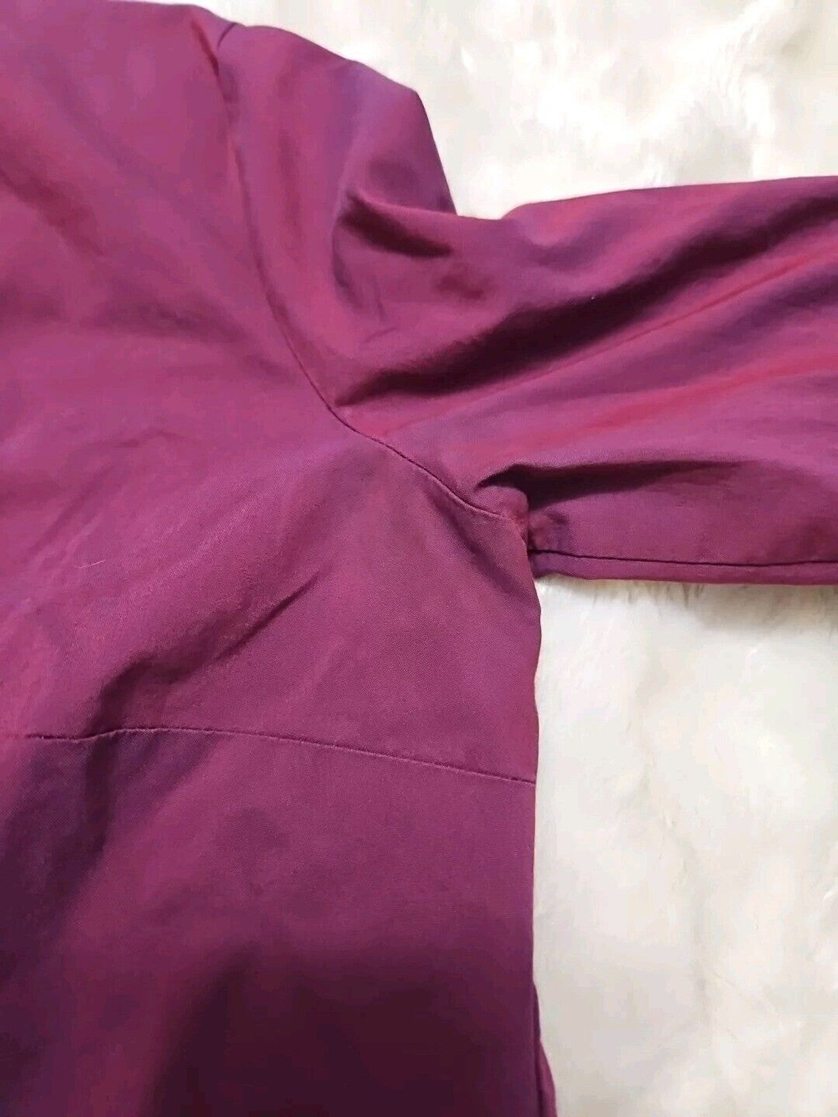 NY & Company Stretch Collar Shirt Ladies Medium Burgundy
