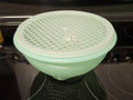 Vintage Tupperware Jadeite Green 9'' Pasta Strainer Colander W Lid #339 & #516