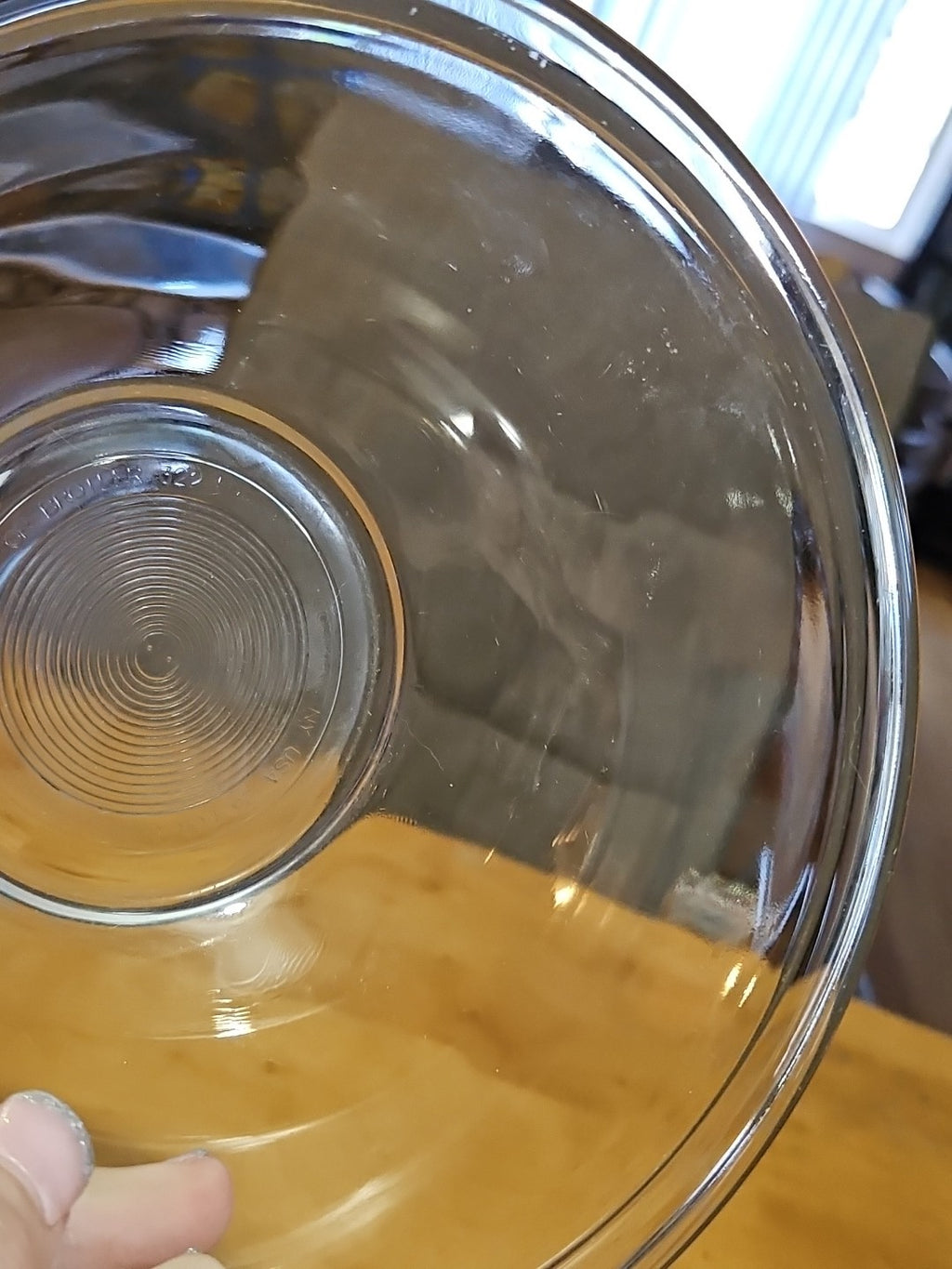 Set of 3 Vintage Pyrex Clear Glass Nesting Mixing Bowls 322 323 325