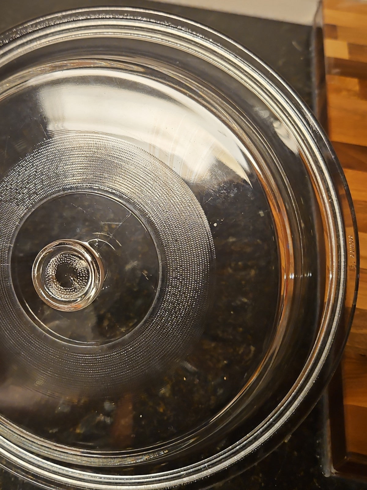 Vintage Clear Glass Lid - 11.5” Inside 12.25” Outside Casserole Slow Cooker Lid