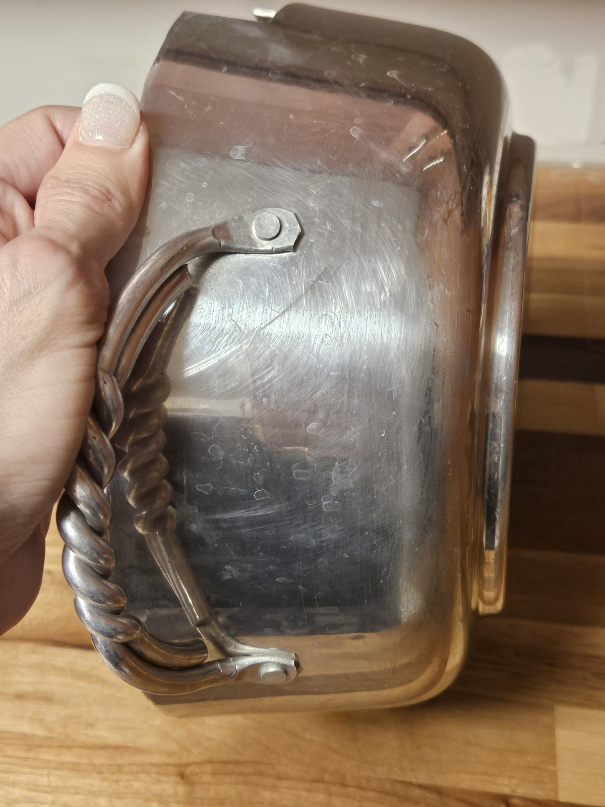 Vintage Buenilum Aluminum Casserole Serving Dish Holder Replacement Base Only