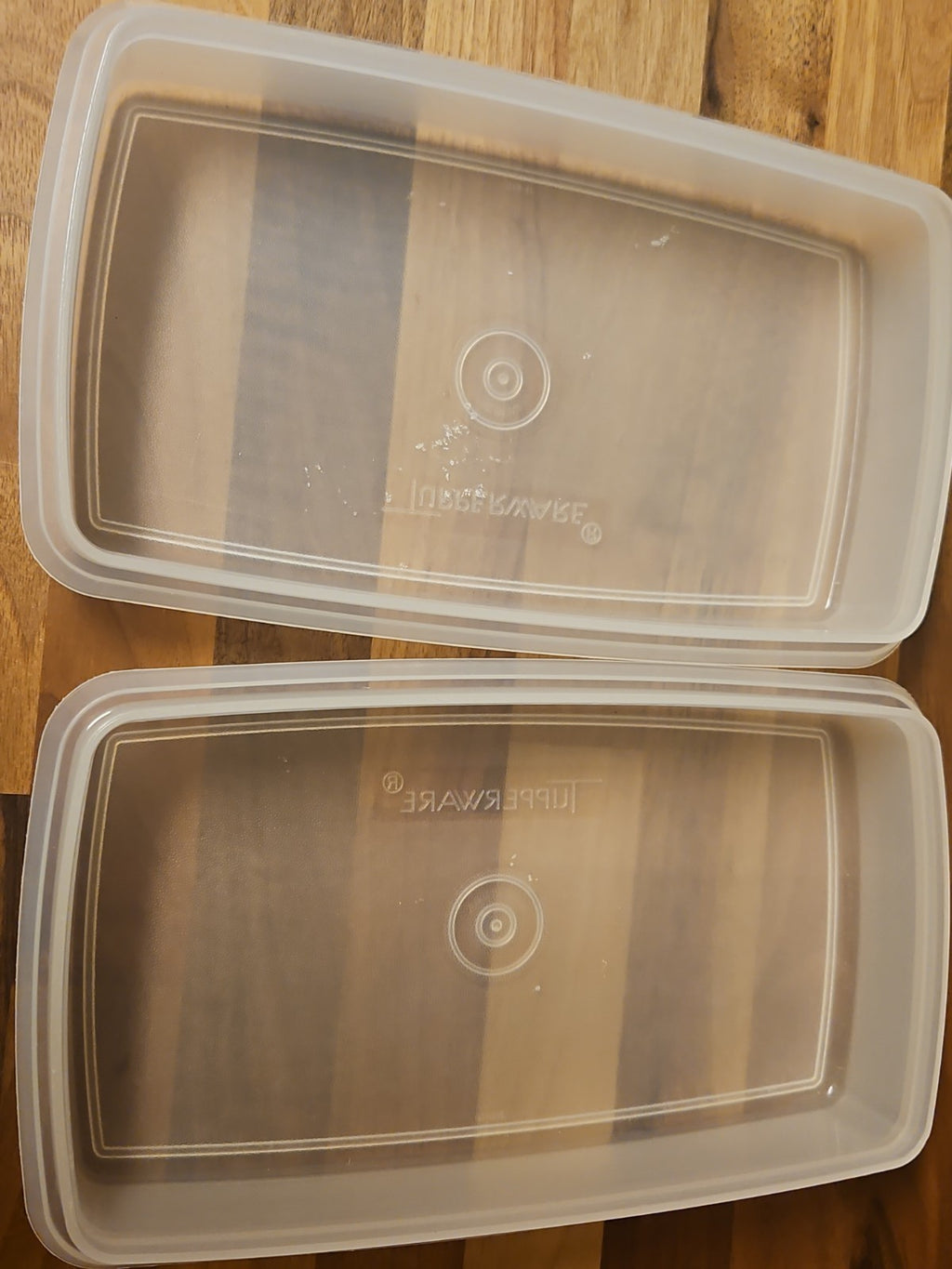 5-pc set Vintage Tupperware Harvest Gold Carrier #815 W/ Sheer Deli Keepers #816