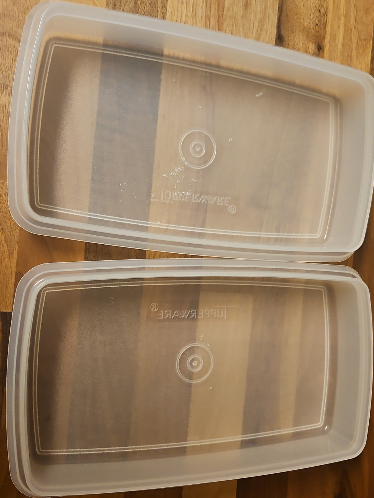 5-pc set Vintage Tupperware Harvest Gold Carrier #815 W/ Sheer Deli Keepers #816