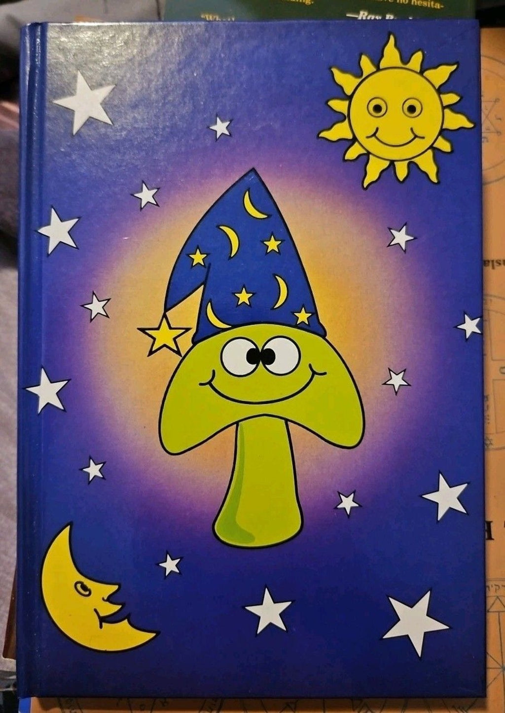 Whimsical Celestial Mushroom Wizard Hardcover Journal 5.5" X 7.5" New