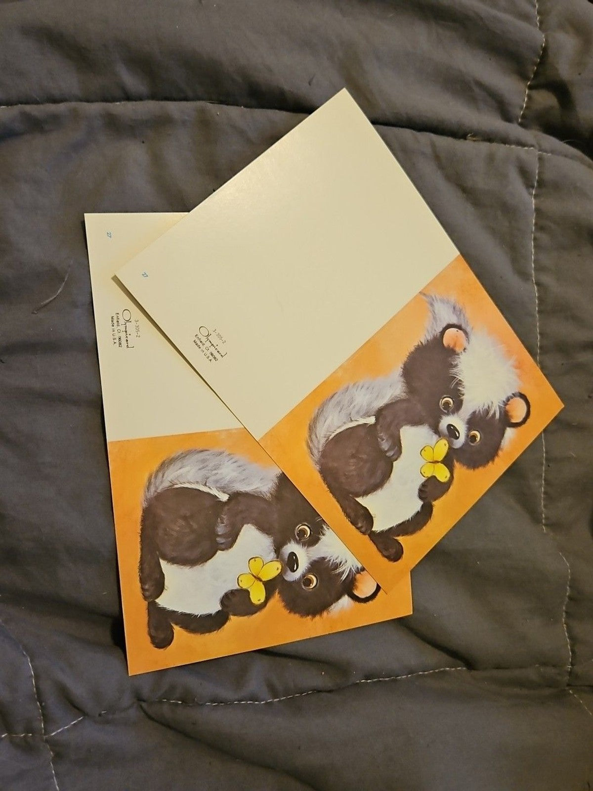 Vintage Olympicard Note Cards 4 Cute Animal Designs Lot Of 13 Cards New Unused