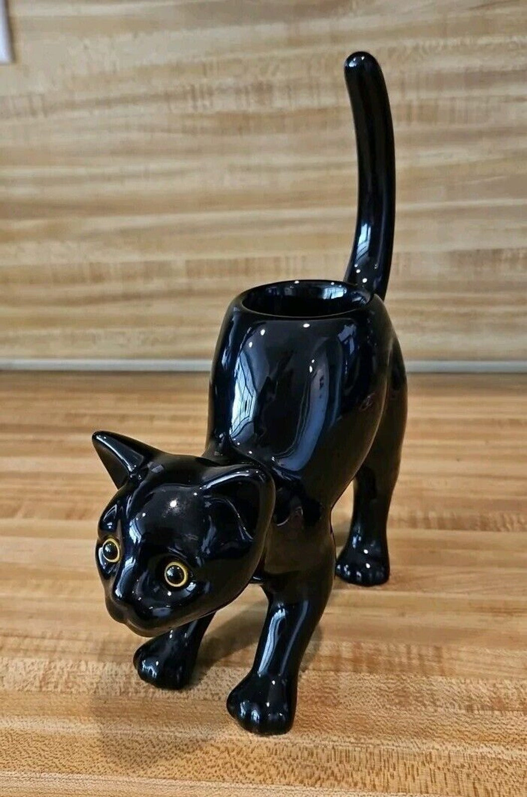 PARTYLITE Black Cat Ceramic Tealight Candle Holder Display Use Only